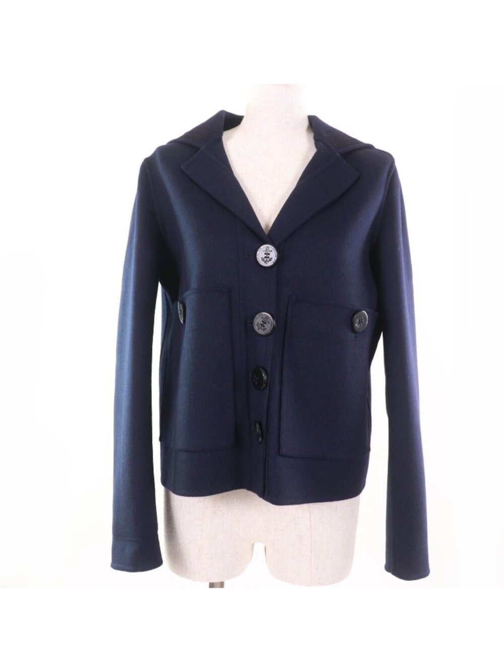 Dior Wool Rabbit Blend Sailor Color Jacket Navy 40